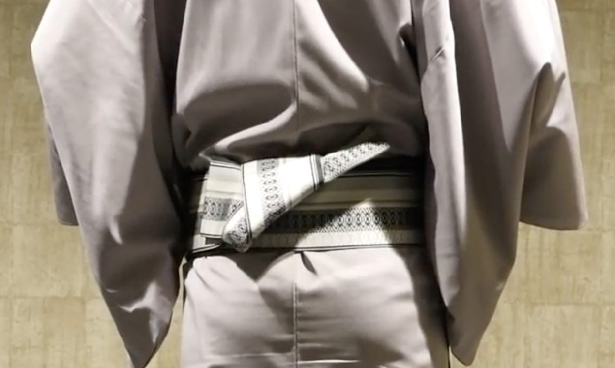角帯の結び方 貝の口 男きもの専門店 銀座samurai 男の着物